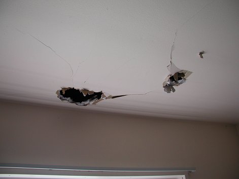 Garza bedroom ceiling holes