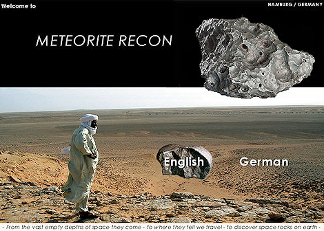 Home page for Dr. Svend Buhl's Meteorite Recon Website